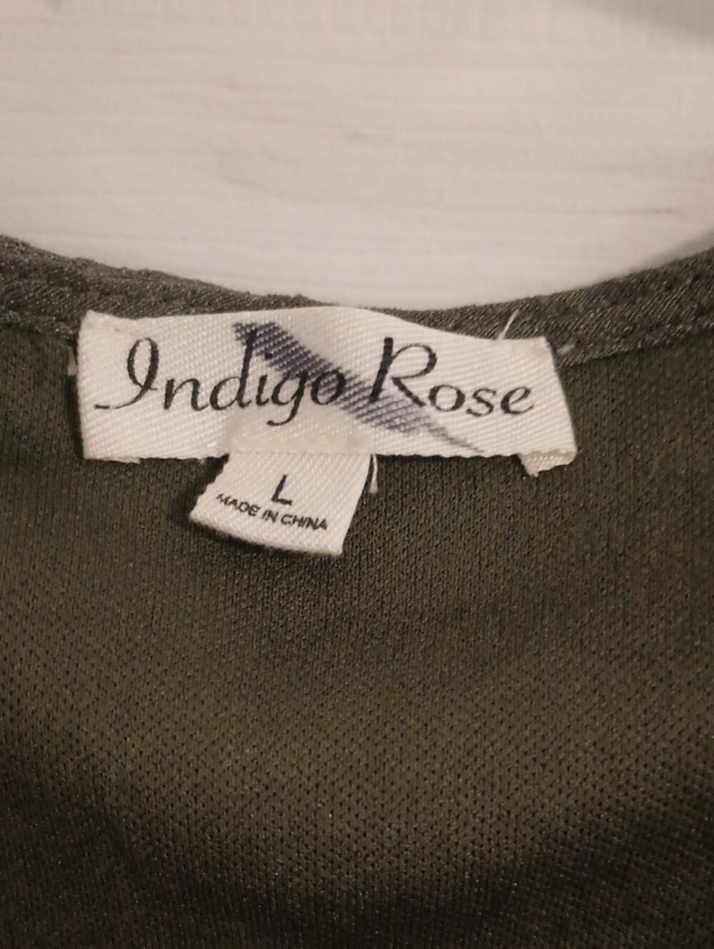 Indigo Rose Sleeveless Olive Maxi Dress with Lace Trim - Picture 2 of 10